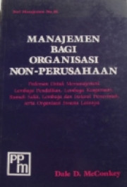 MANAJEMEN BAGI ORGANISASI NON PERUSAHAAN